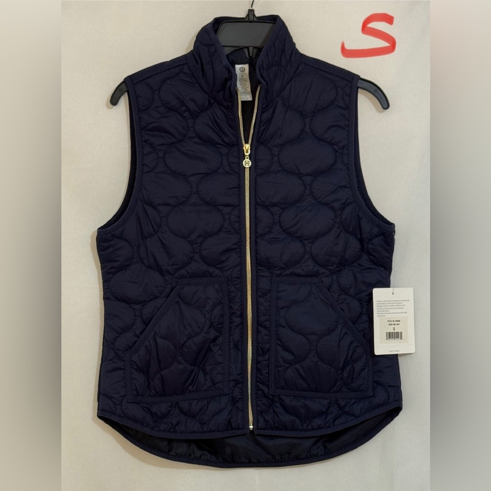 Navy Quilted Women's Vest - Picture 1 of 2